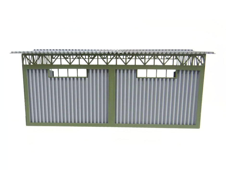 Метален навес тип „ламаринен покрив“ – мащаб 1:43 – Модел за диорама