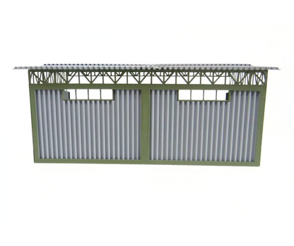 Метален навес тип „ламаринен покрив“ – мащаб 1:43 – Модел за диорама