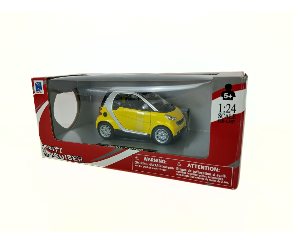 SMART FOR TWO NEWRAY – жълт метален модел 1:24
